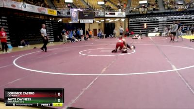 125 lbs Cons. Semi - Jayce Caviness, Oklahoma State vs Dominick Castro, CSU-Pueblo