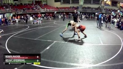 125 lbs Champ. Round 1 - Bryant Zimmerman, Nebraska Elite Wrestling Club vs Bowen Backer, Sutherland Youth Wrestling Club