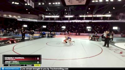 Girls 120 lbs Cons. Round 4 - Kimberly Madrigal, Granger (Girls) vs Jersey ONeill, Columbia River (Girls)