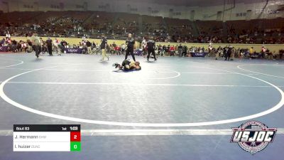 67 lbs Quarterfinal - Jackson Hermann, Greater Heights Wrestling vs Lucas Huizar, Duncan Demon Wrestling