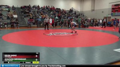 113 lbs Quarterfinal - Devin Saenz, Cedaredge vs Donovan Birmingham, Fort Lupton