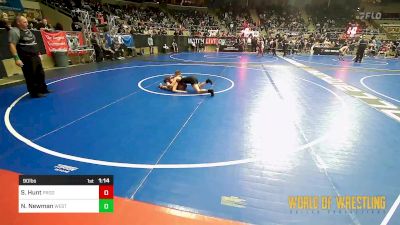 90 lbs Quarterfinal - Slayden Hunt, Prodigy Wrestling vs Nathan Newman, Westshore Wrestling Club