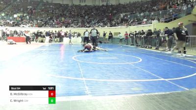 123 lbs Round Of 32 - Brayden McGilbray, Ada vs Carter Wright, Edmond Memorial