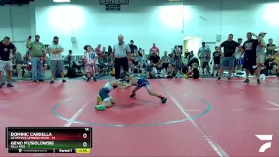 56 lbs Finals (2 Team) - Geno Musiolowski, Killa Bees vs Dominic Cardella, U2 Upstate Uprising White