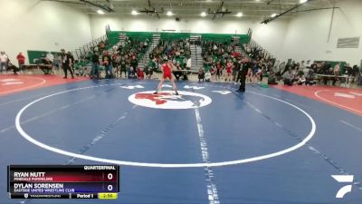 120 lbs Quarterfinal - Ryan Nutt, Pinedale Pummelers vs Dylan Sorensen, Eastside United Wrestling Club