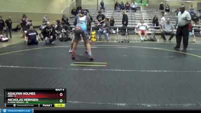 150 lbs Round 3 (6 Team) - Adalynn Holmes, Ares vs Nicholas Hermsen, Illinois Menace