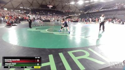 3A 152 lbs Semifinal - Dustin Baxter, Arlington vs Yasar Faizi, Kent Meridian