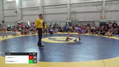 97 lbs Final - Lindley Crow, NE United (OH) vs McKenzie Mantei, Lady Pitbulls