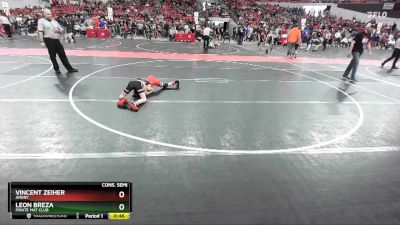 66 lbs Cons. Semi - Leon Breza, Pirate Mat Club vs Vincent Zeiher, Amery