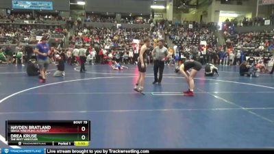 117-130 lbs Round 2 - Drea Kruse, The Best Wrestler vs Hayden Bratland, Ubasa Wrestling Academy