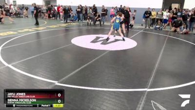 127 lbs Round 3 - Jayli Jones, Mid Valley Wrestling Club vs Sienna Mickelson, Kodiak Wrestling Club