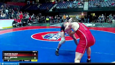 6A-132 lbs Quarterfinal - Riley Brewer, Lee County vs Hunter Block, Woodward Academy