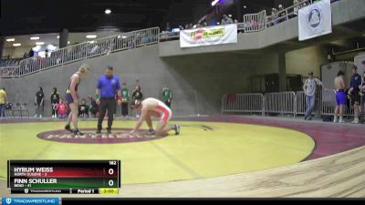 162 lbs Round 2 (4 Team) - Hyrum Weiss, North Eugene vs Finn Schuller, Bend