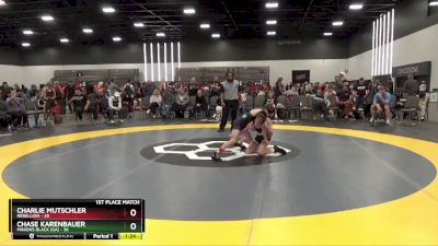 85 lbs Placement Matches (8 Team) - Charlie Mutschler, Rebellion vs Chase Karenbauer, Minions Black (GA)