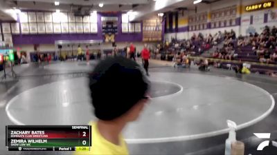 126 lbs Semifinal - Zachary Bates, Dominate Club Wrestling vs Zemira Wilhelm, Show Low WC