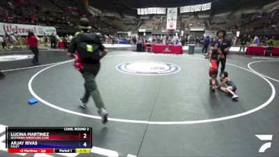 45 lbs Cons. Round 2 - Lucina Martinez, Scotsmen Wrestling Club vs Arjay Rivas, Foley