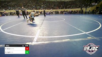 80 lbs Round Of 16 - Sawyer Blue, SlyFox Wrestling Academy vs Gavin Light, Coweta Tiger Wrestling