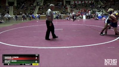 160 lbs Semifinal - SAMUEL LYNON, Enterprise HS vs Brady Hicks, Baker HS