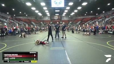 46 lbs Semifinal - Nathan Bever, Battle Creek Elite Wrestling vs Gary Lloyd, Clio WC