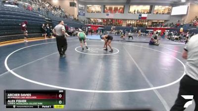 285 lbs Quarterfinal - Archer Davies, Richardson Lake Highlands vs Alex Fisher, Conroe Woodlands College Park