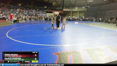 84 lbs Cons. Round 3 - Tiamo Sausau, Sua Sponte Wrestling Club vs Majeur Rosemon, Clark County Youth Wrestling