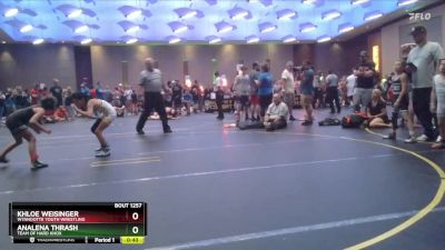 60/68 Round 3 - AnaLena Thrash, Team Of Hard Knox vs Khloe Weisinger, Wyandotte Youth Wrestling