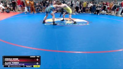 190 lbs Champ. Round 1 - Joshua Webb, Camas Wrestling Club vs Alijah Torres, Askeo International Mat Club