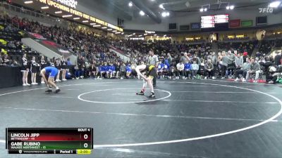 165 lbs Quarterfinal - Lincoln Jipp, Bettendorf vs Gabe Rubino, Waukee Northwest