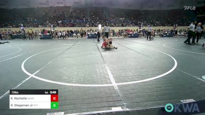 75 lbs Round Of 16 - Kyzer Rochelle, Murray County Takedown Club vs Robert Stegeman Jr, Tulsa Blue T Panthers