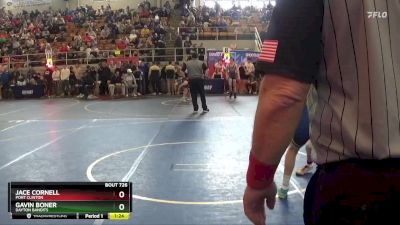 128 lbs Quarterfinal - Jace Cornell, Port Clinton vs Gavin Boner, Dayton Bandits