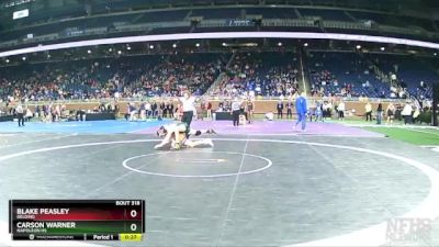 D3-157 lbs Cons. Round 3 - Blake Peasley, Belding vs Carson Warner, Napoleon HS