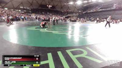 3A 126 lbs Cons. Round 2 - Evan Sturdivant, Prairie vs Miles Lamb, Snohomish