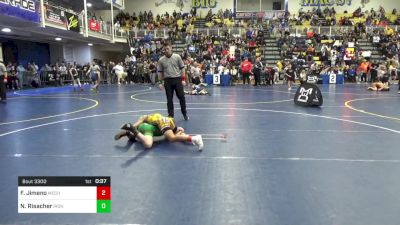 90 lbs Round Of 16 - Fernando Jimeno, McChesney G.A. vs Noel Risacher, Iron Eagles