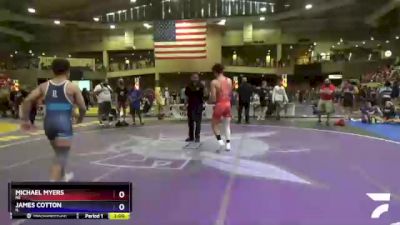 160 lbs Quarterfinal - Michael Myers, NE vs James Cotton, IL