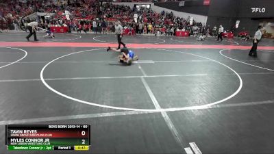 60 lbs Cons. Round 4 - Tavin Reyes, Union Grove Wrestling Club vs Myles Connor Jr, New Lisbon Wrestling Club