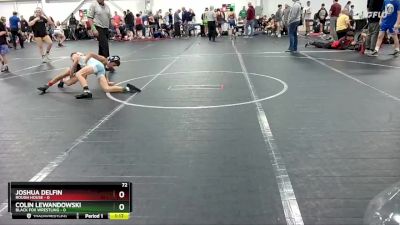 72 lbs Round 5 (8 Team) - Joshua Delfin, Rough House vs Colin Lewandowski, Black Fox Wrestling