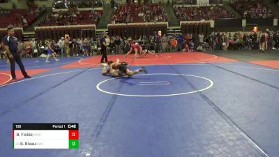 130 lbs Cons. Round 3 - Brendan Bleau, Bozeman Wrestling Club vs Brayden Fields, Manhattan Wrestling Club