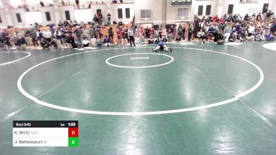 144 lbs Quarterfinal - Kason Wirtz, Tollgate vs Jacob Bettencourt, Bristol-Plymouth