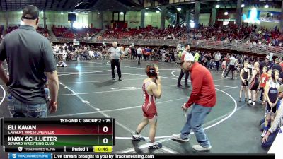 75 lbs Quarterfinal - Knox Schlueter, Seward Wrestling Club vs Eli Kavan, Cavalry Wrestling Club