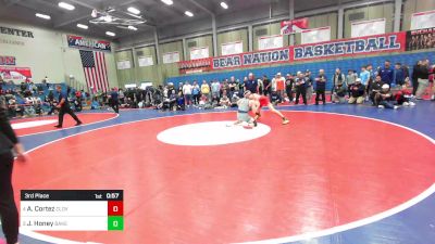 162 lbs 3rd Place - Ayden Cortez, Clovis West vs Jake Honey, Bakersfield