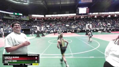 65 lbs Quarterfinal - Easton Ginn, GWRA vs Lincoln Burns, Unattached