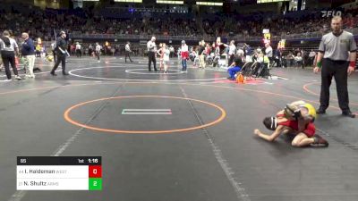 65 lbs Round Of 64 - Ian Haldeman, West Perry vs Noah Shultz, Armstrong