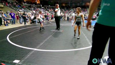 74 lbs 3rd Place - Joely Hunt, Vian Wrestling Club vs Carly Ward, Perkins