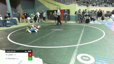 88 lbs Consi Of 8 #2 - Kade Lester, Lions Wrestling Academy vs Cash Province, Deer Creek Middle School