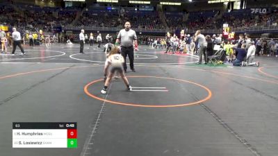 63 lbs Rd 4 - Consi Of 8 #1 - Hudsyn Humphries, McGuffey vs Stella Losiewicz, Shamokin