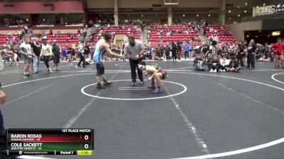 145 lbs Finals (2 Team) - Cole Sackett, Greater Heights vs Baron Rosas, Kansas Mayhem