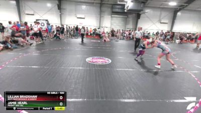 100 lbs Round 1 - Jamie Hearl, Mount Airy WC vs Lillian Bradshaw, Riot Performance Academy