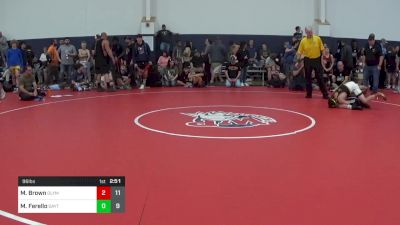 96 lbs Pools - Mason Brown, Olympia National vs Mike Ferello, Dayton Bandits - Black