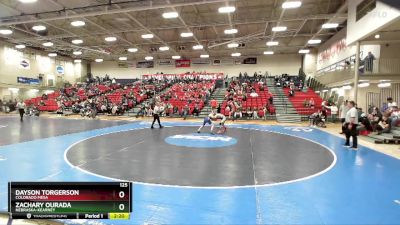 125 lbs Semifinal - Zachary Ourada, Nebraska-Kearney vs Dayson Torgerson, Colorado Mesa