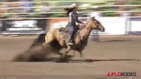 Carman Pozzobon Sneaks Around First Barrel To Win Strathmore Stampede